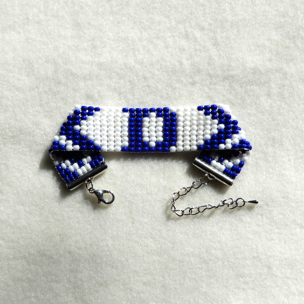 Duke Blue Devils Bead Bracelet, Handmade, Adjustable, 30% To Hurricane Relief!